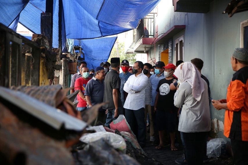 Sambangi Lokasi Kebakaran di Layang, Wali Kota Makassar Jamin Lakukan Penanganan Semaksimalmungkin